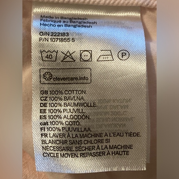 H&M Light Pink Loose Straight High Jeans. 100% Cotton. Size 8. - Picture 4 of 9